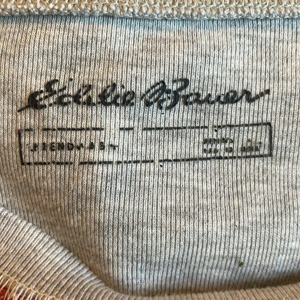 Eddie Bauer Red and Gray Striped Crew Neck Sweater - Picture 6 of 7